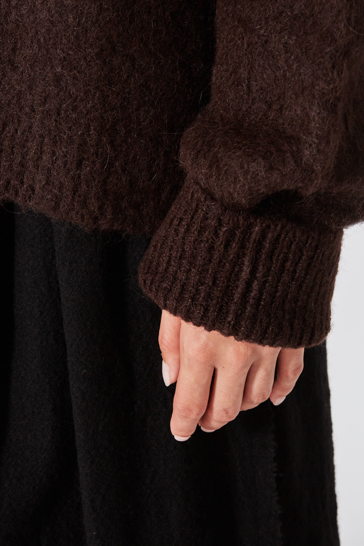 Knit Sweater  - Dark Brown