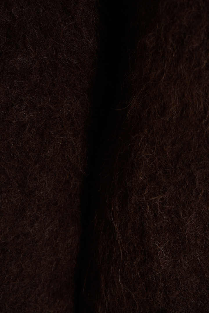 High Neck Top - Dark Brown