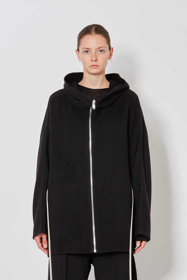 Zipfront Hooded Jkt - Black