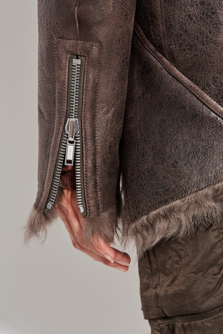 Shearling Fur Exploder Jkt - Darkdust
