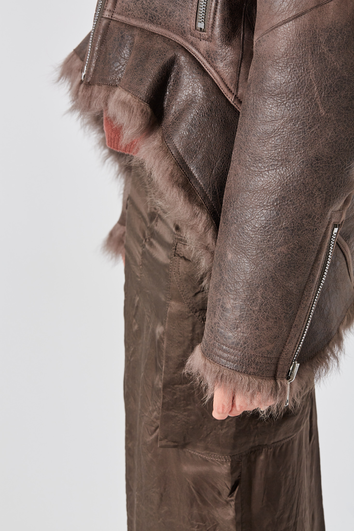 Shearling Fur Exploder Jkt - Darkdust
