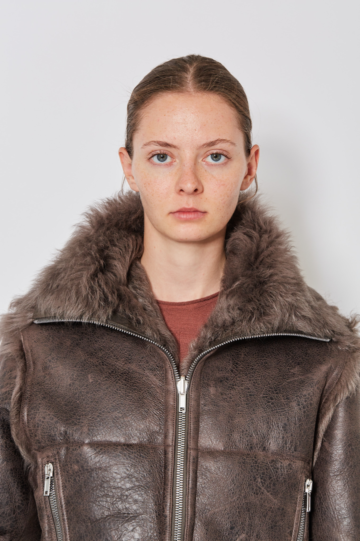 Shearling Fur Exploder Jkt - Darkdust