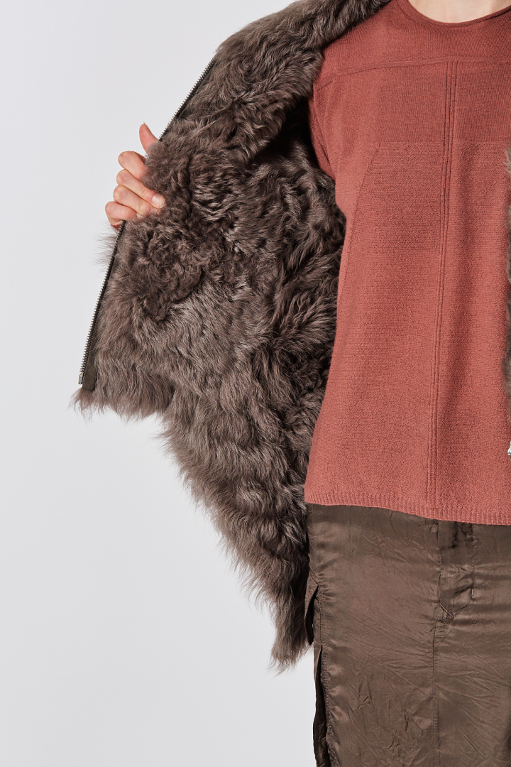 Shearling Fur Exploder Jkt - Darkdust