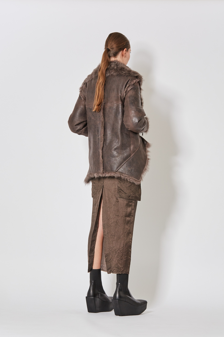 Shearling Fur Exploder Jkt - Darkdust