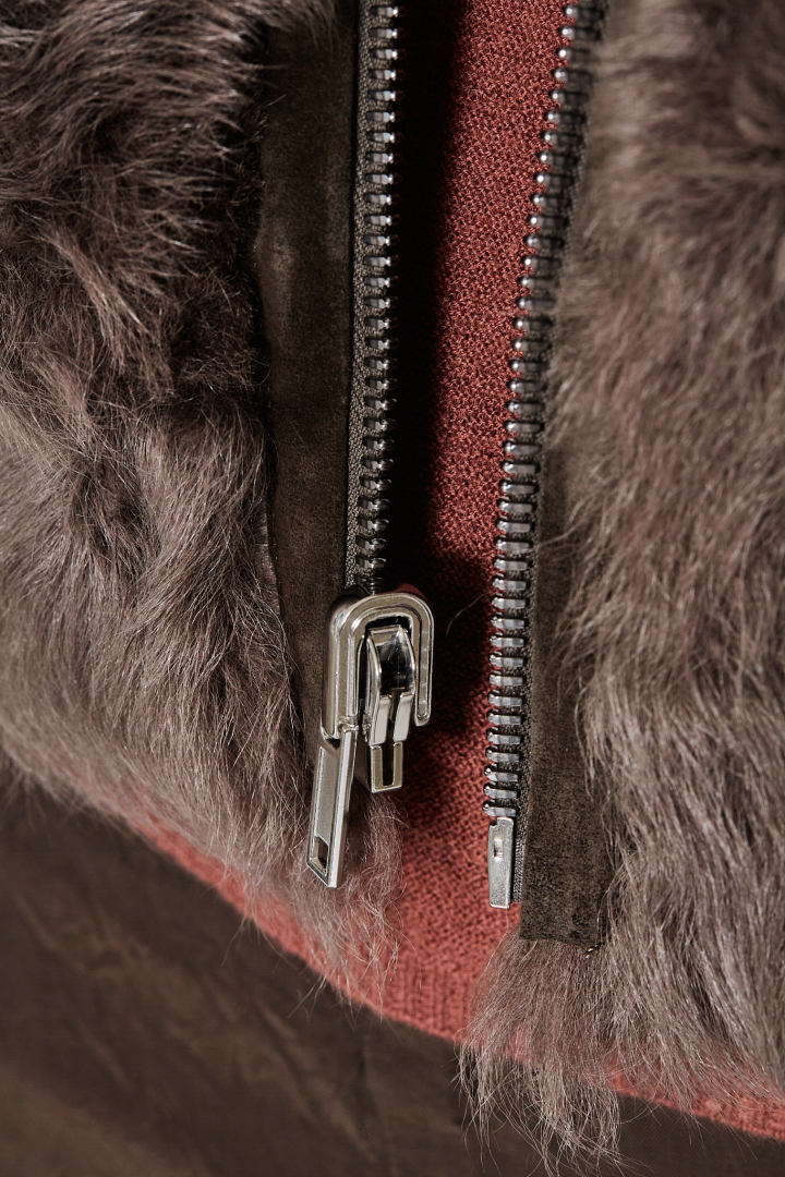 Shearling Fur Exploder Jkt - Darkdust