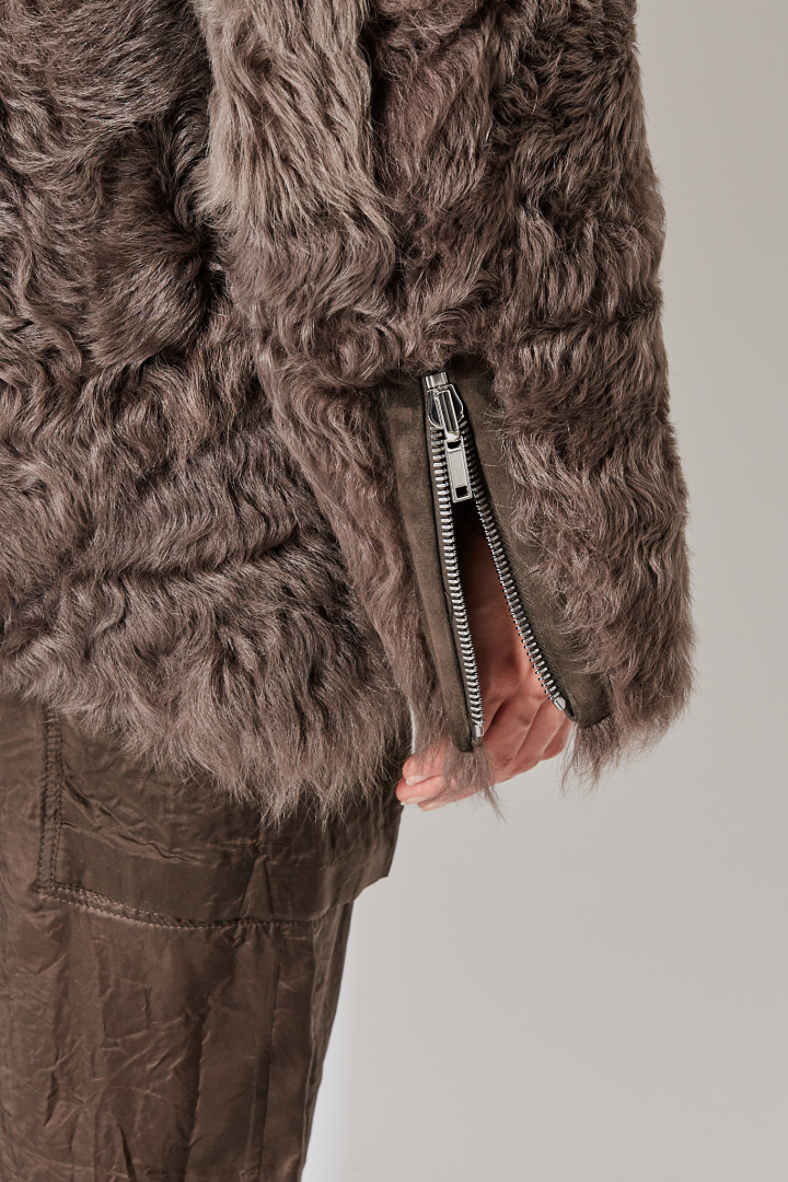 Shearling Fur Exploder Jkt - Darkdust