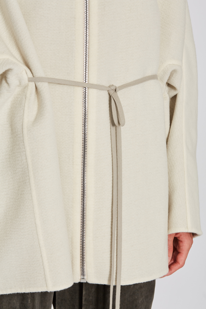 Zipfront Hooded Jkt - Milk Pearl