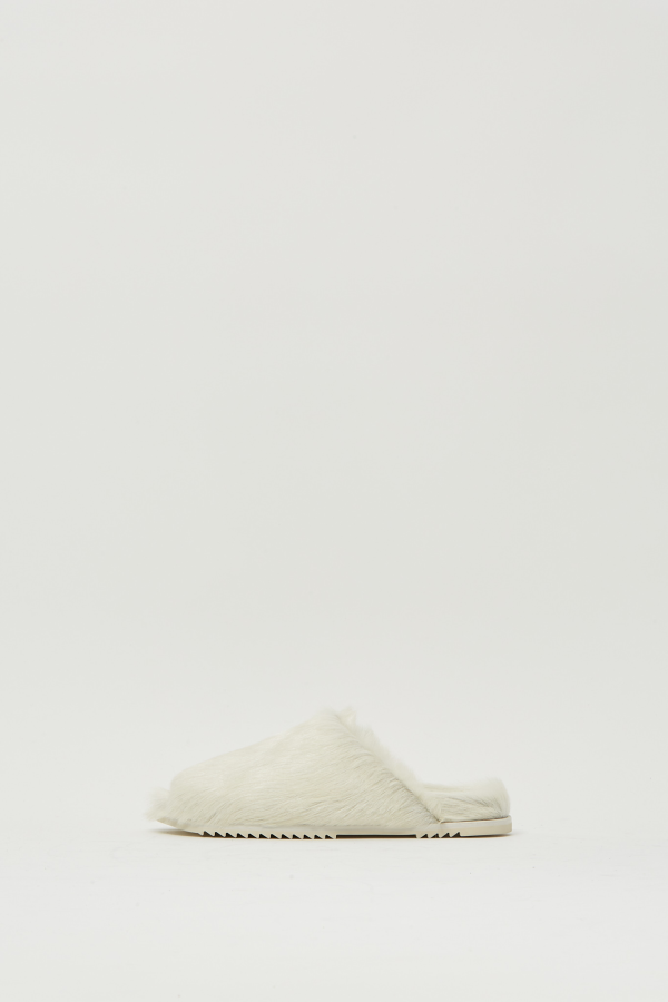 Fur Padded Sandals Pillow Granola - Milk