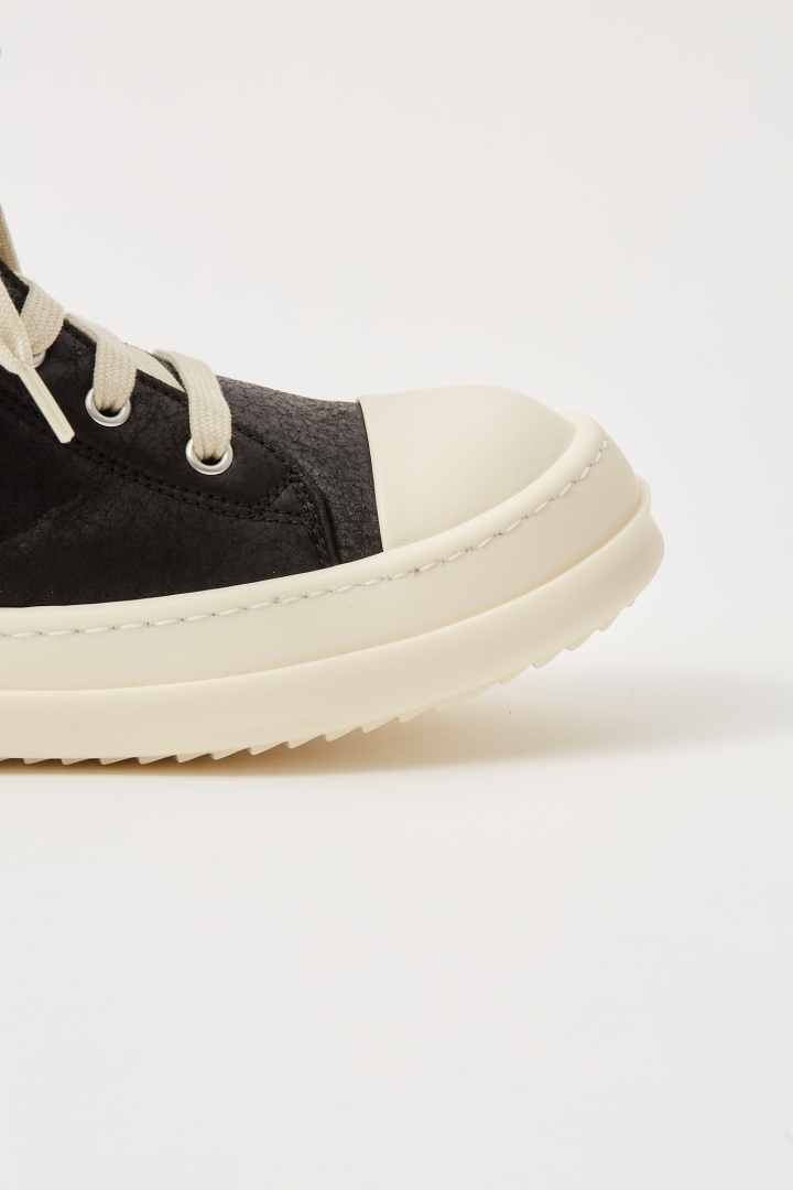 Lamb Shearling High Sneakers - Black/Milk/Milk