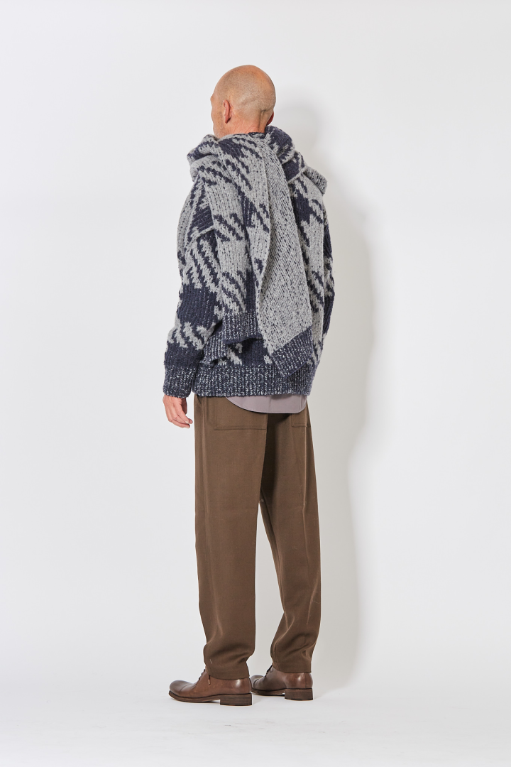 Magenta Scarf - Navy