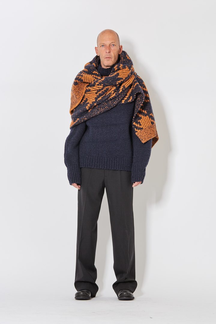 Magenta Scarf - Light Rust