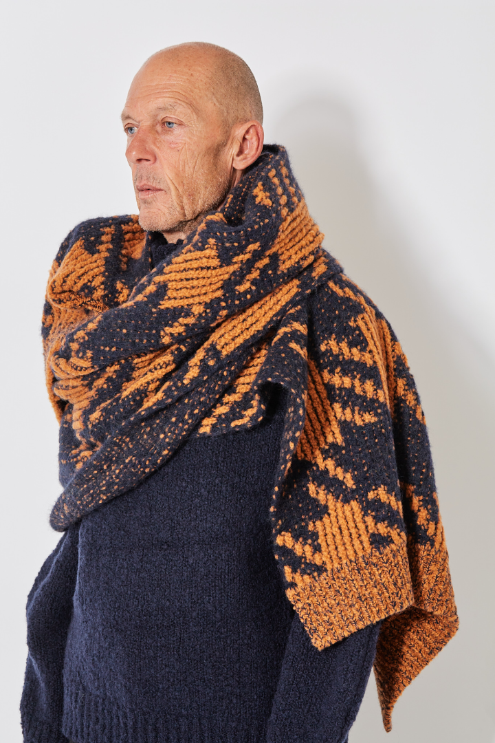 Magenta Scarf - Light Rust