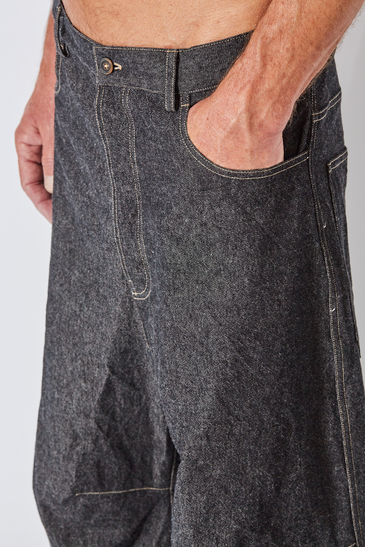 Baggy 5 Pkt Pants Skewed - Smoky Baggy 5 Pkt Pants Skewed - Smoky