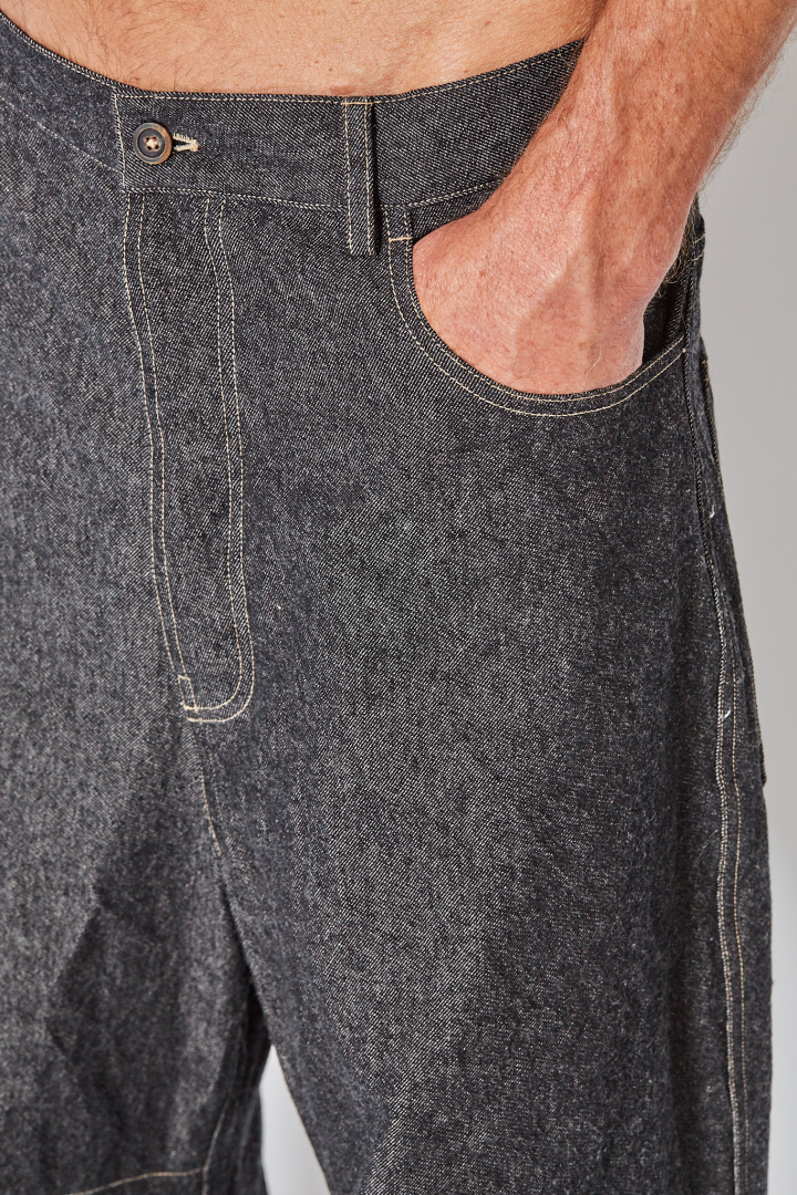 Baggy 5 Pkt Pants Skewed - Smoky Baggy 5 Pkt Pants Skewed - Smoky