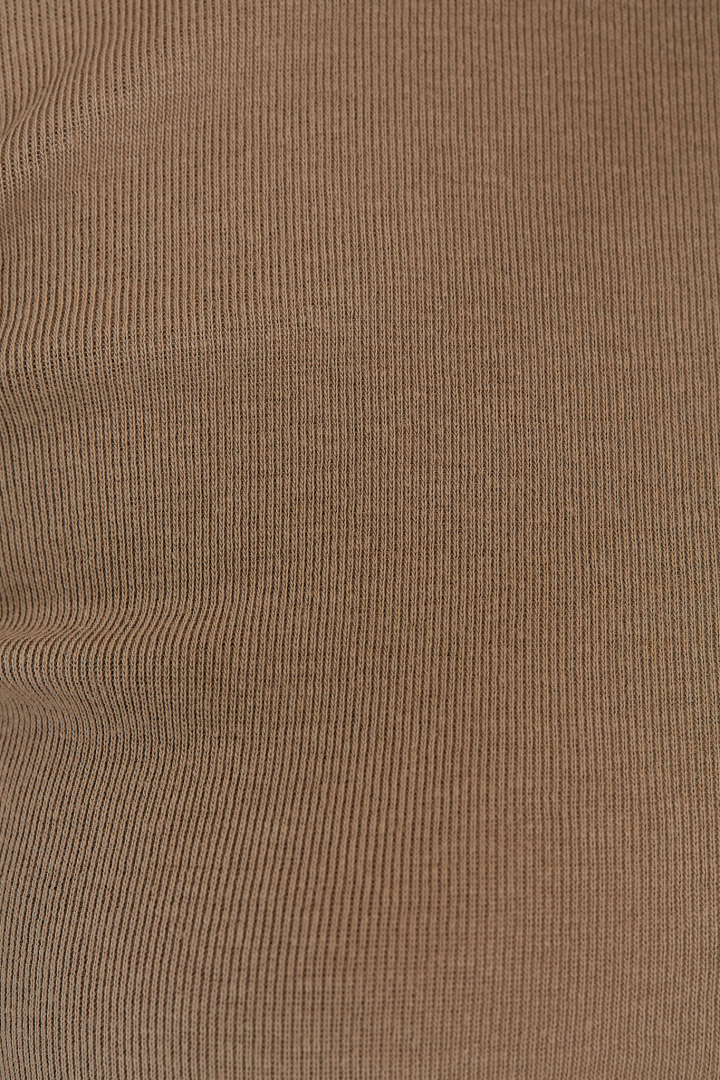 Knit T-Shirt Rib LS T - Dirty Pearl