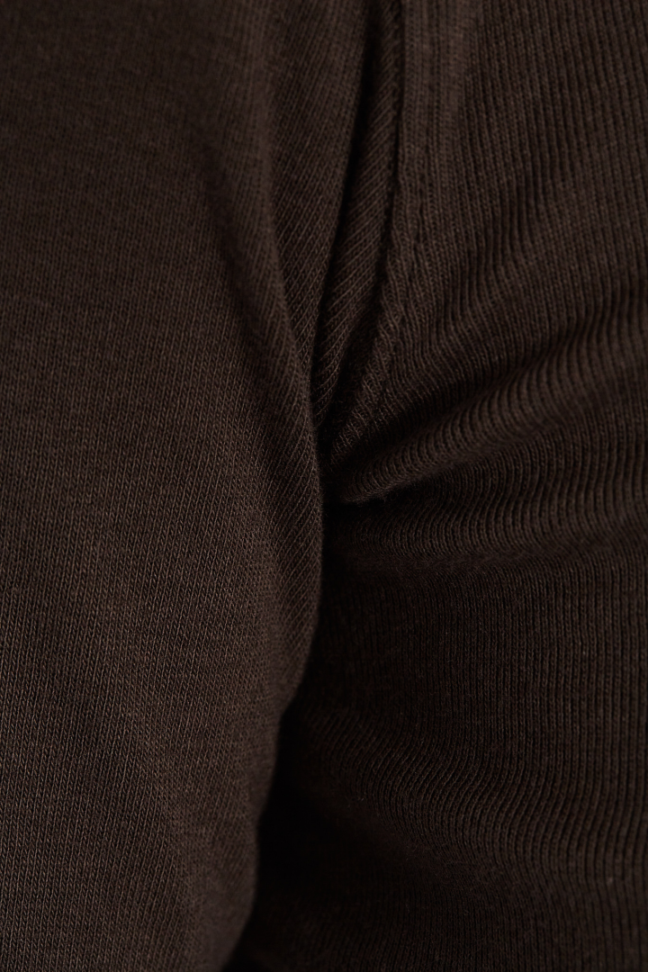 Knit T-Shirt Rib LS T - Dark Dust