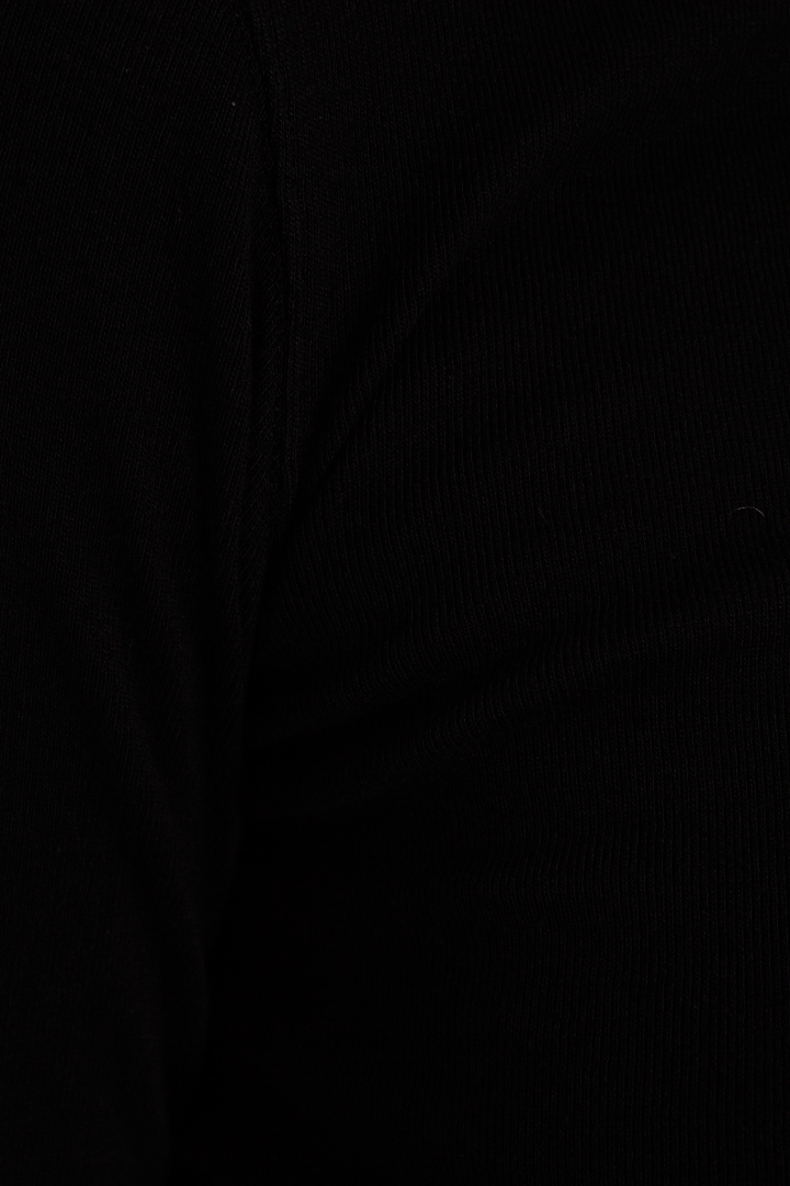 Knit T-Shir Rib LS T - Black