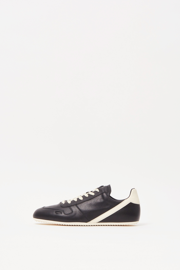 Leather Shoes Minimal Sneak - Black Milk Milk