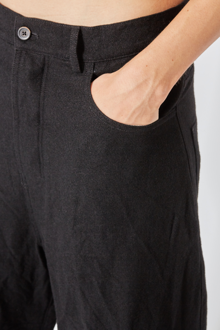 Skewed 5-Pocket Pants - Black