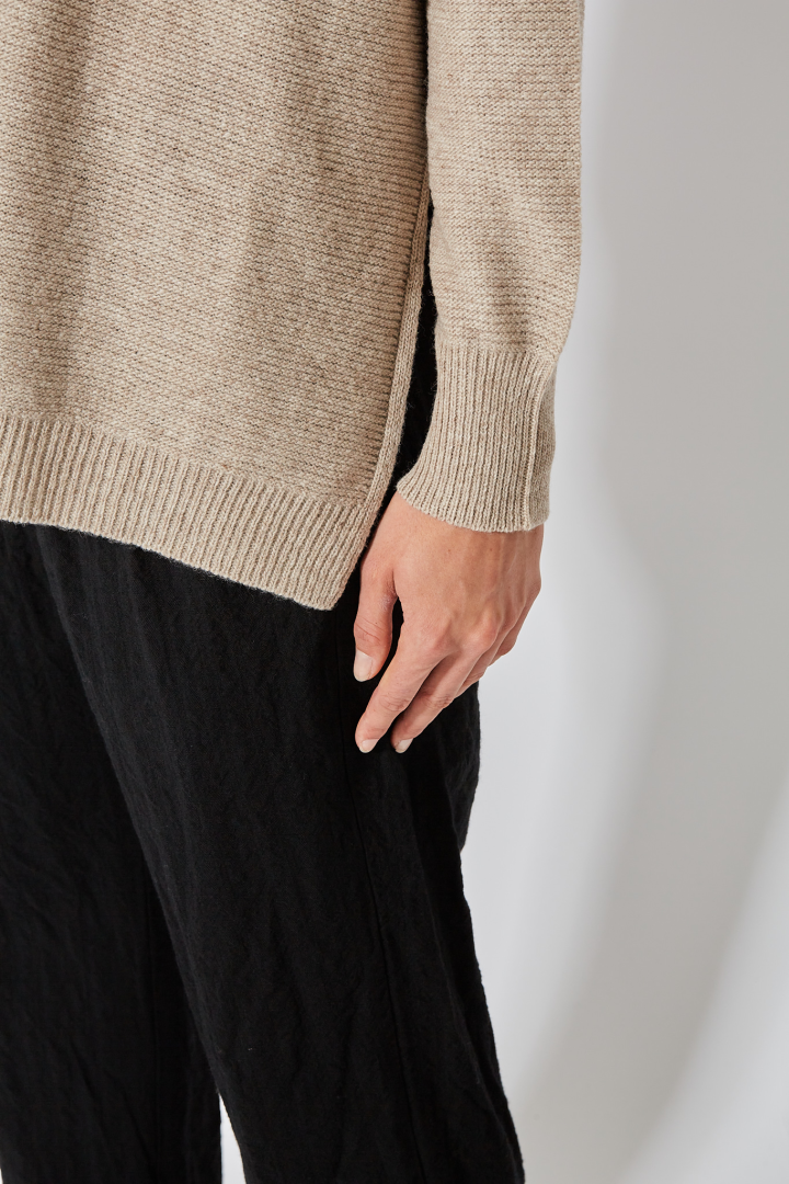 Oversized Turtle Neck Pullover - Almond Oversized Turtle Neck Pullover - Almond