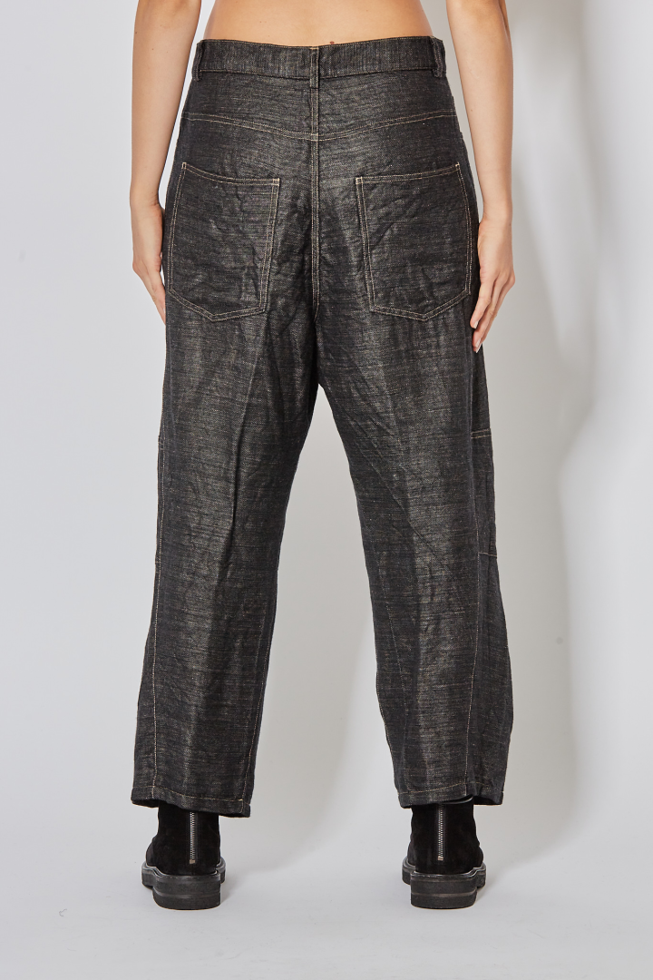 Skewed 5-Pocket Pants - Black