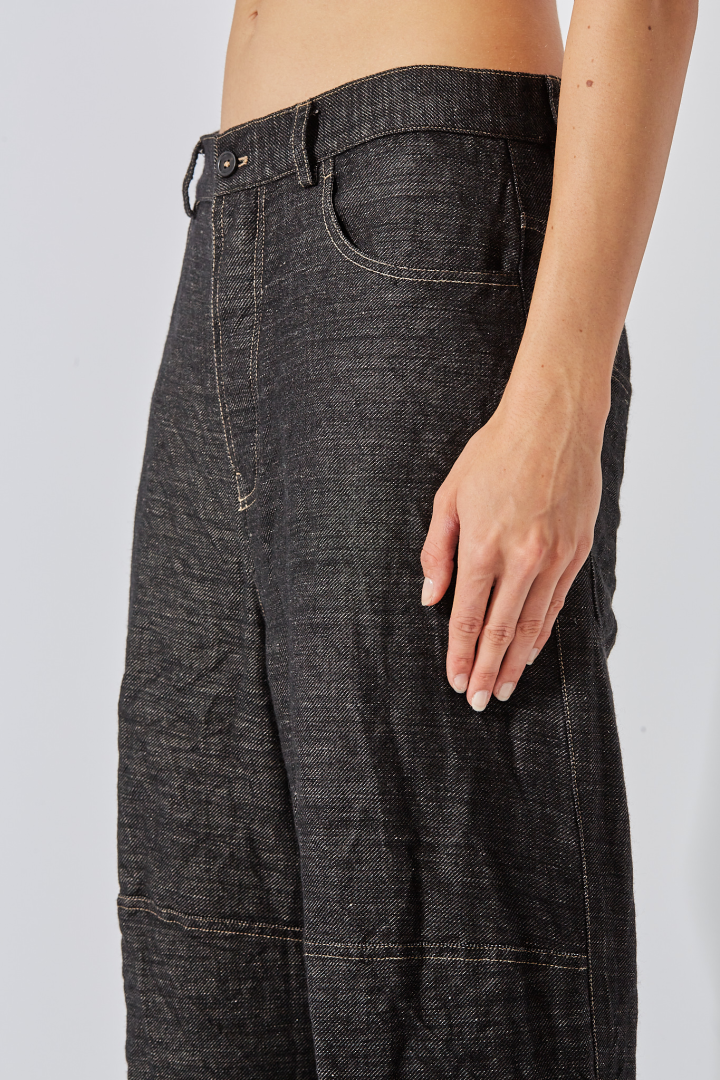 Skewed 5-Pocket Pants - Black