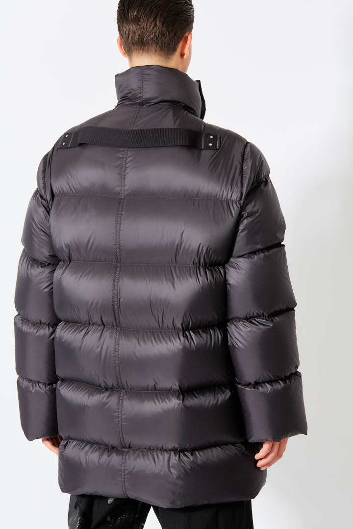 Down Jacket Turtle Coat - Black