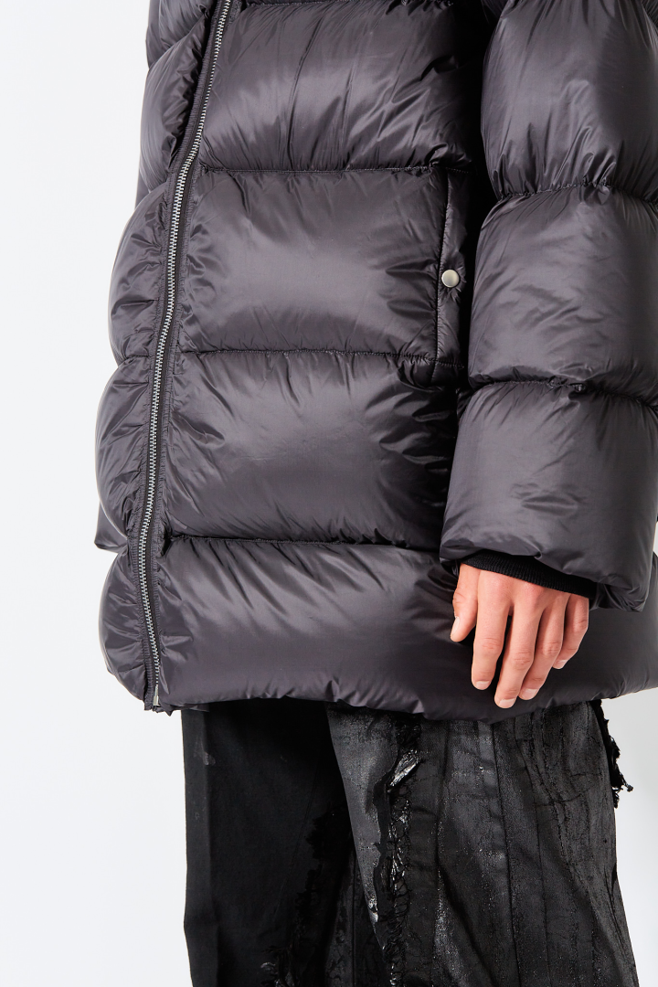 Down Jacket Turtle Coat - Black