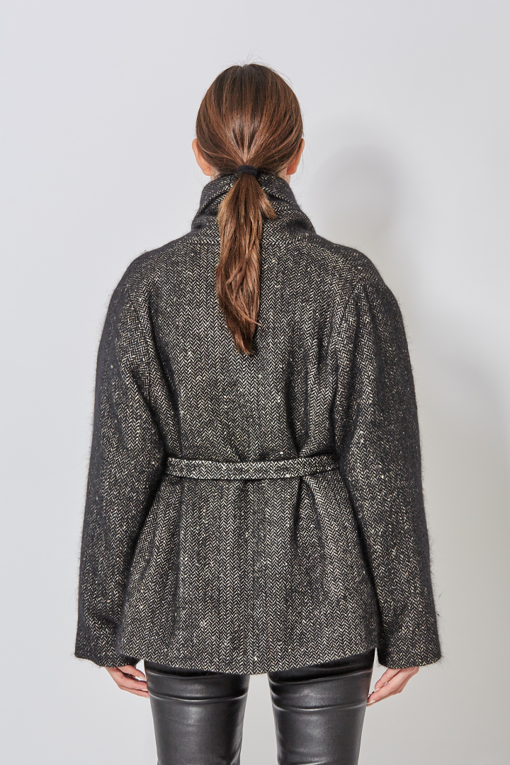 Kobina Jacket - Black/Tan