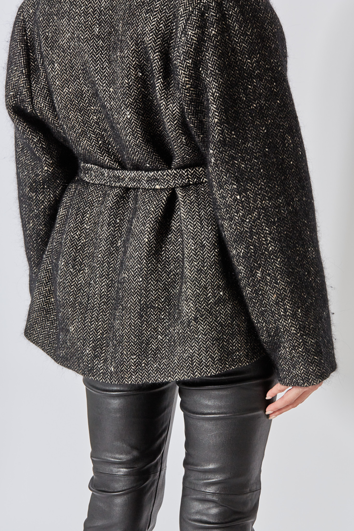 Kobina Jacket - Black/Tan