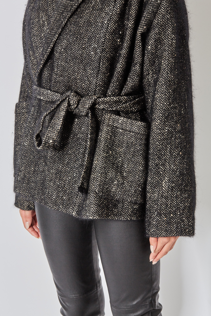 Kobina Jacket - Black/Tan