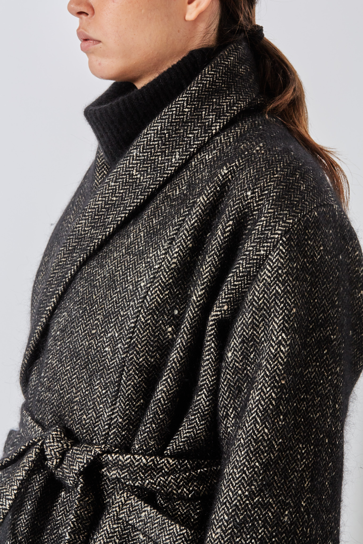 Kobina Jacket - Black/Tan