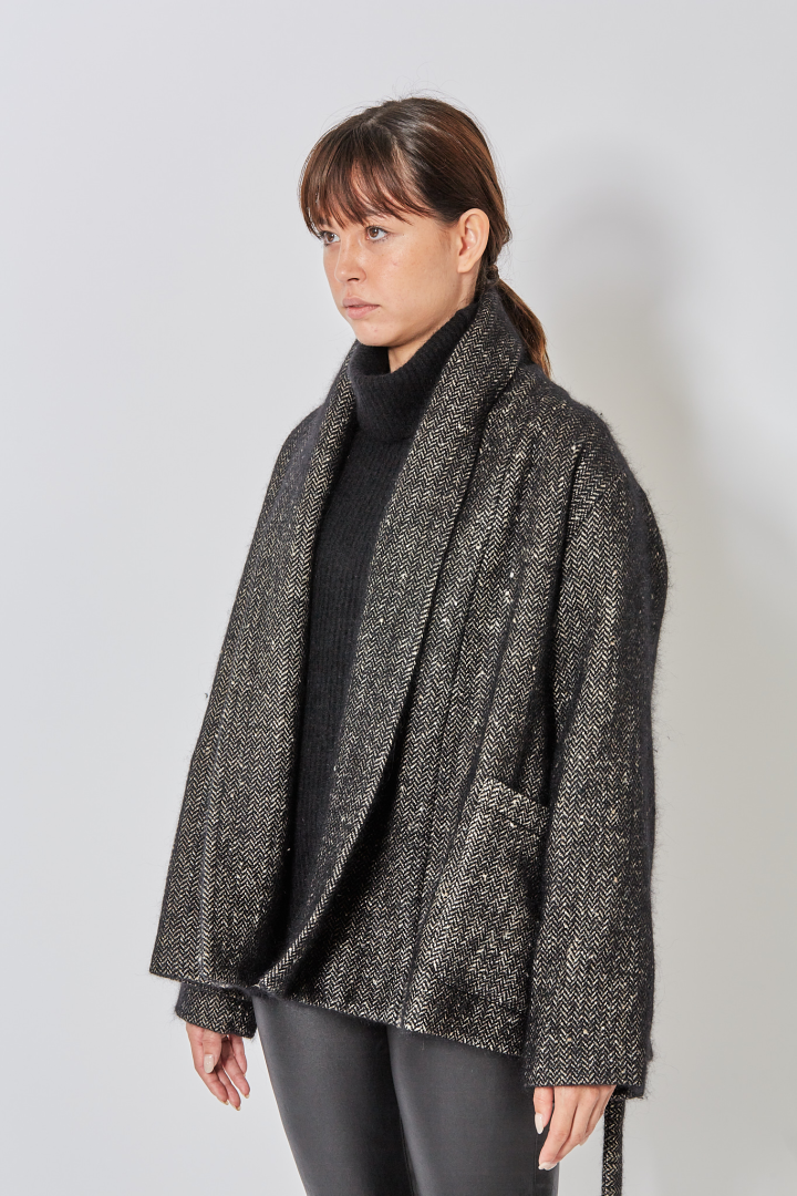 Kobina Jacket - Black/Tan