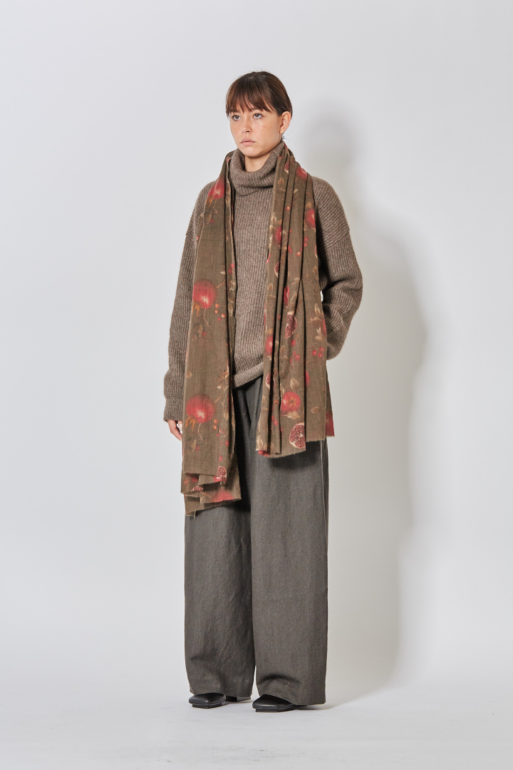 High Neck Top - Brown