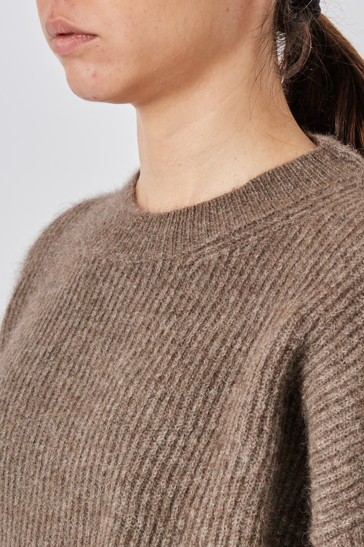 Long Slv Top - Brown