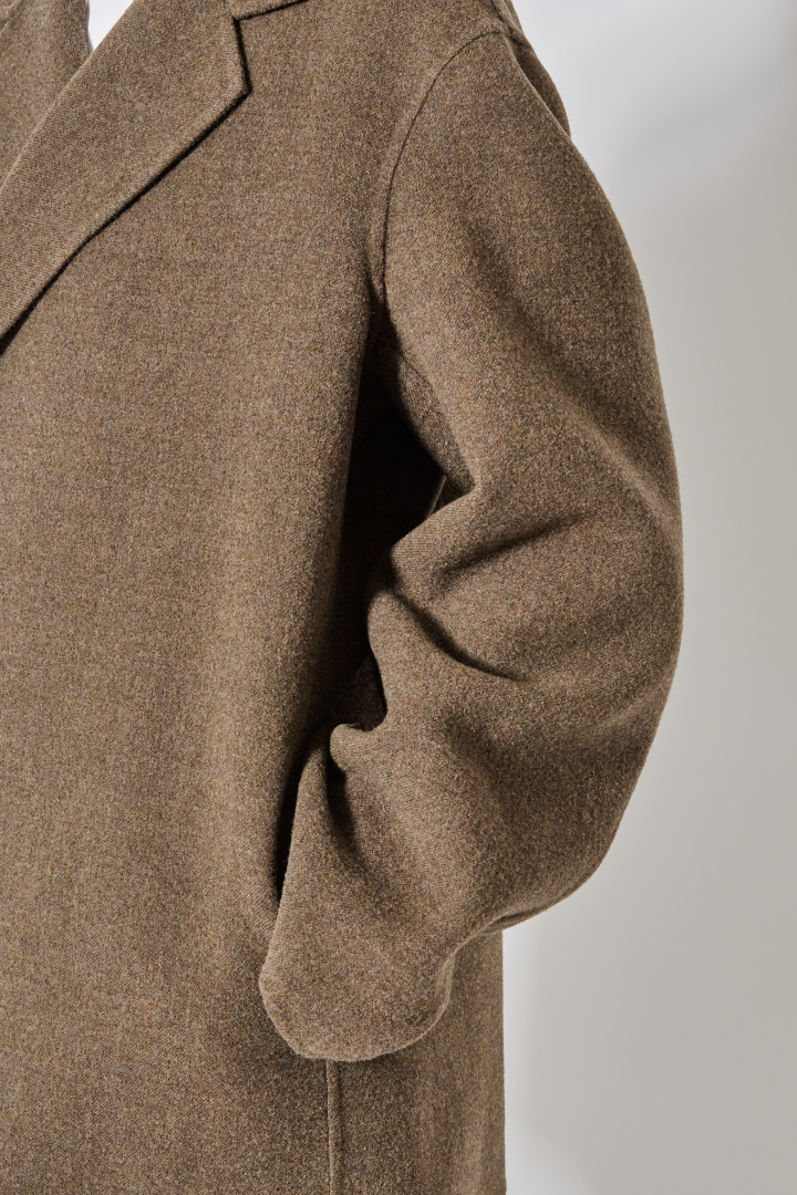 Asymmetrical Button up Jacket - Mink