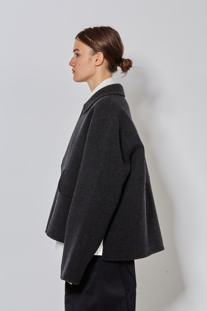 2 Pocket Button Down Jacket - Charcoal