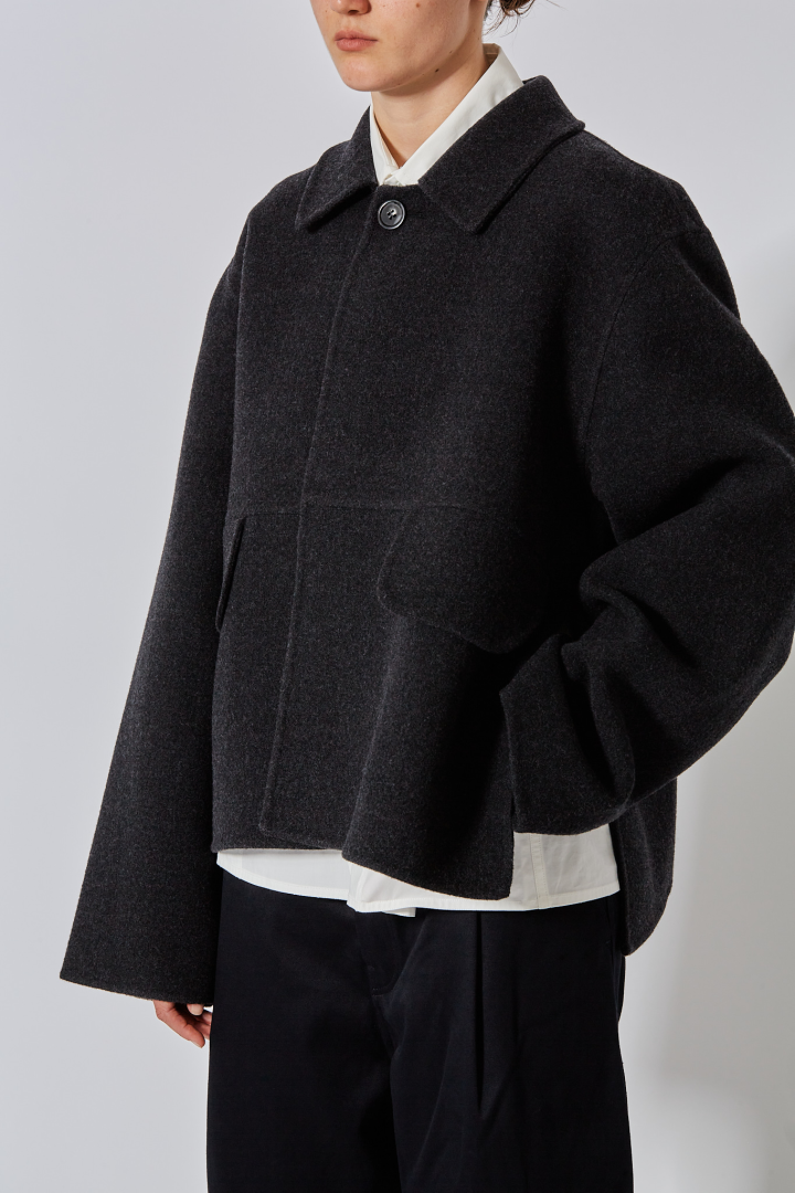2 Pocket Button Down Jacket - Charcoal