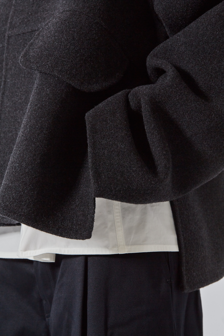 2 Pocket Button Down Jacket - Charcoal