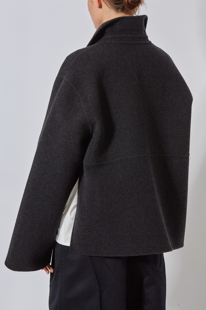 2 Pocket Button Down Jacket - Charcoal