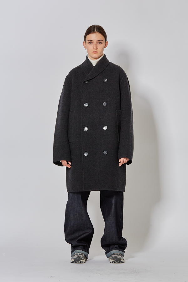 Caban W Shawl Collar - Charcoal