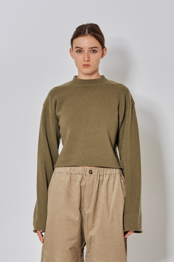 Interlock Crew-Neck Long Sleeves - Sage