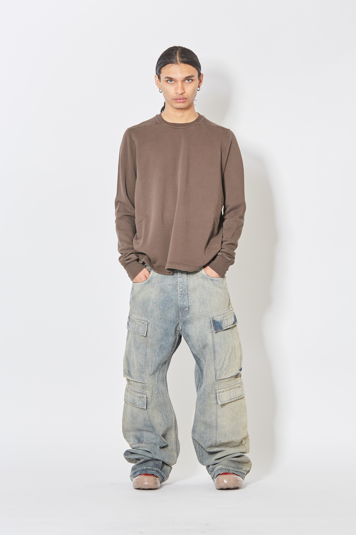 Denim Pants Double Cargo Jeans - Mineral Pearl