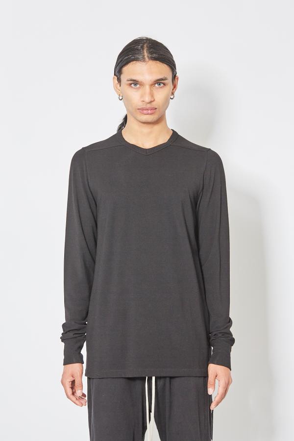 Knit T-Shirt Thermal Top - Black