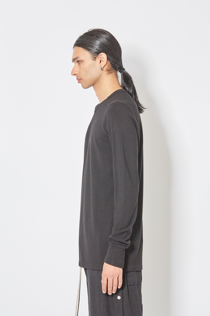 Knit T-Shirt Thermal Top - Black
