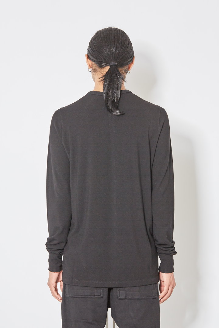 Knit T-Shirt Thermal Top - Black