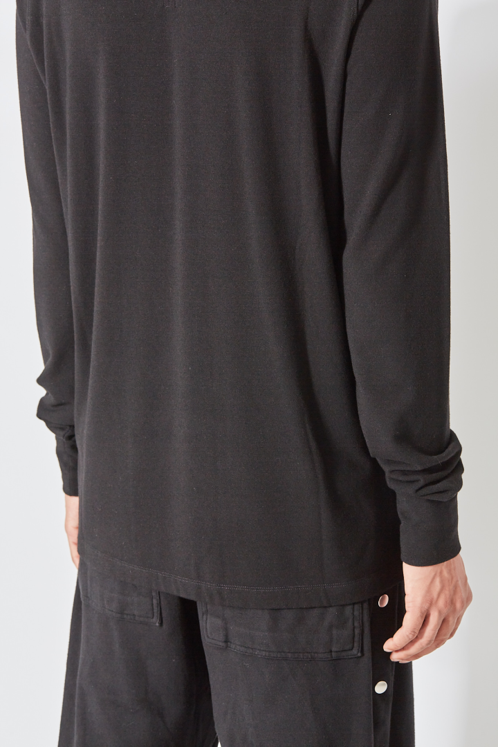 Knit T-Shirt Thermal Top - Black