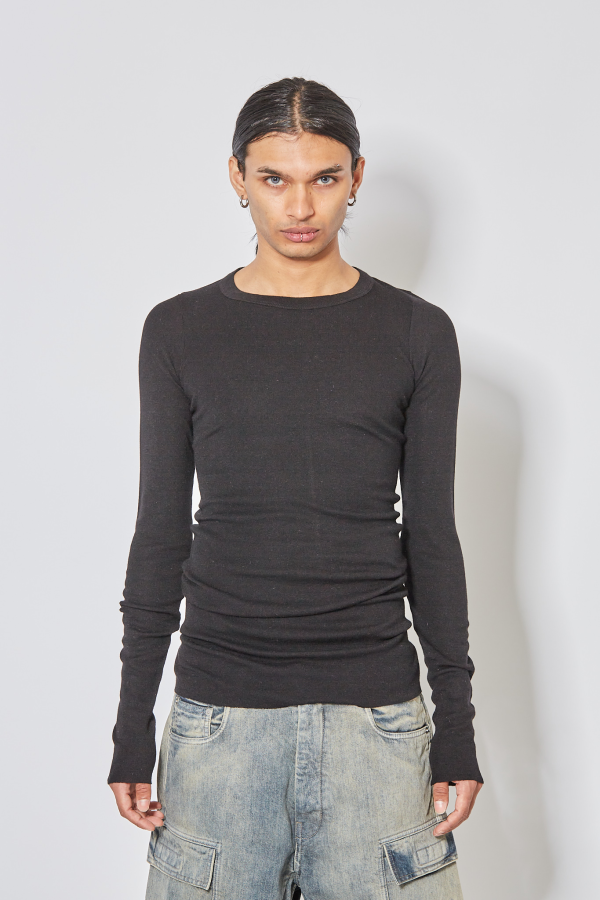 T-Shirt Rib LS T - Black