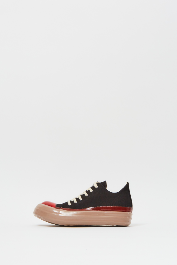 Denim Shoes Low Sneaks - Black/Red/Dark/Beige