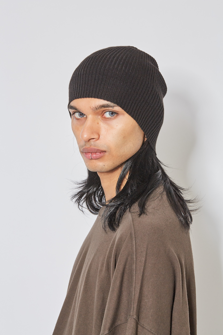 Ribbed Beanie - Black